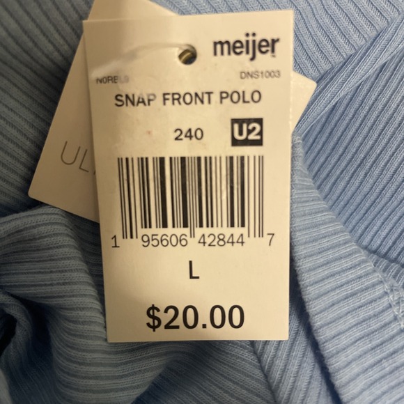 ultra flirt Junior light blue polo shirt  Large - Picture 4 of 7